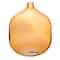 Hello Honey® 8" Amber Modern Round Tinted Glass Vase